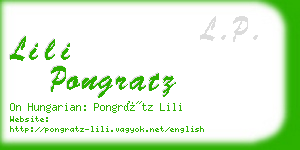 lili pongratz business card